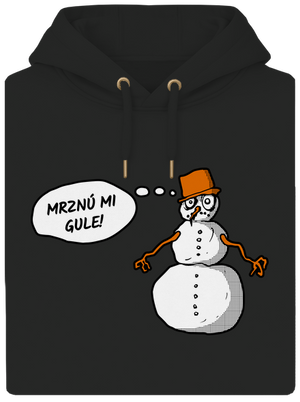 Mrznú mi gule unisex mikina premium Dark Black