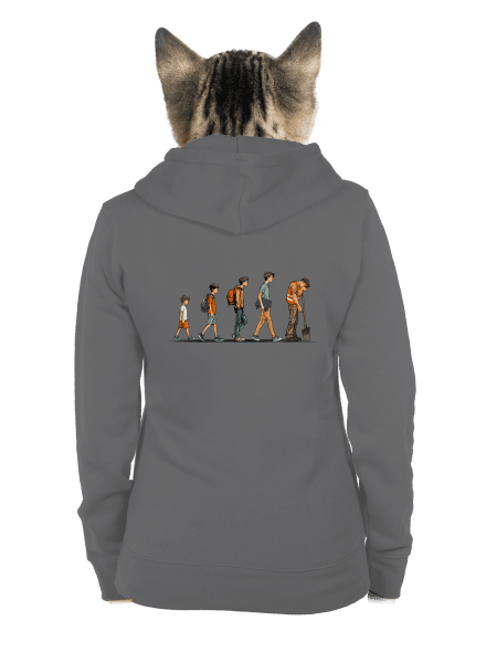Evolúcia študenta dámska mikina na zips Steel Gray