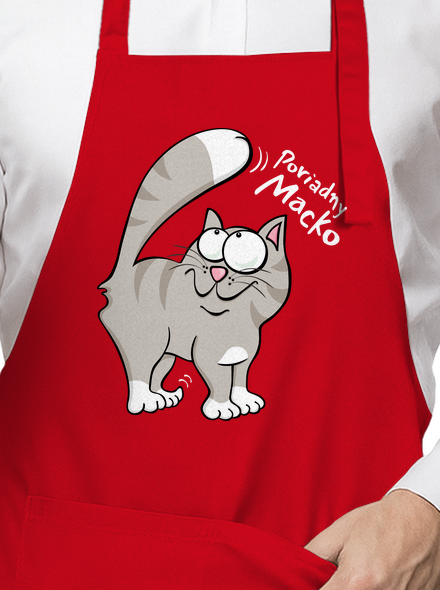 Macko a Micka zástera Red