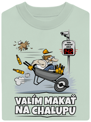 Valím na chalupu unisex mikina bez kapucne Blush Mint