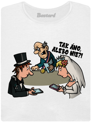 Svadobný obrad dámske tričko s lemom White