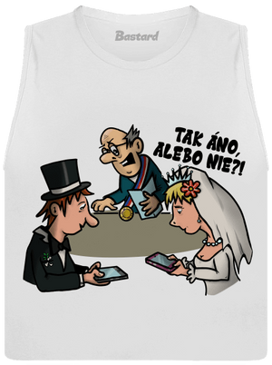 Svadobný obrad dámske tielko voľné White