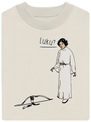Luke a Leia unisex mikina bez kapucne Off White