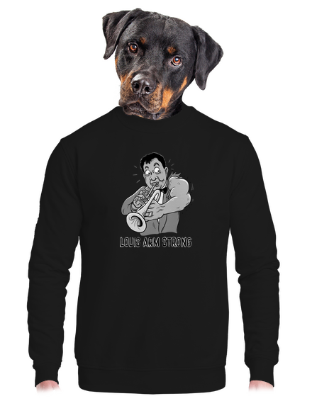 Louis Armstrong unisex mikina bez kapucne Black