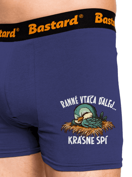 Ranné vtáča spí boxerky Blue Navy