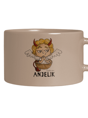 Anjelik hrnček makronka Brown Macaron