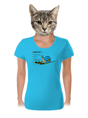 Snail test dámske tričko Blue Atol