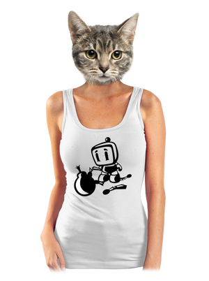 Bomberman dámske tielko klasické White