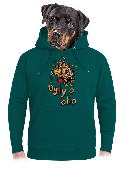 Ugly o olio unisex mikina premium Emerald Green