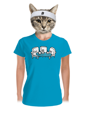 Nerozluční kamaráti dámske športové tričko Blue Atol