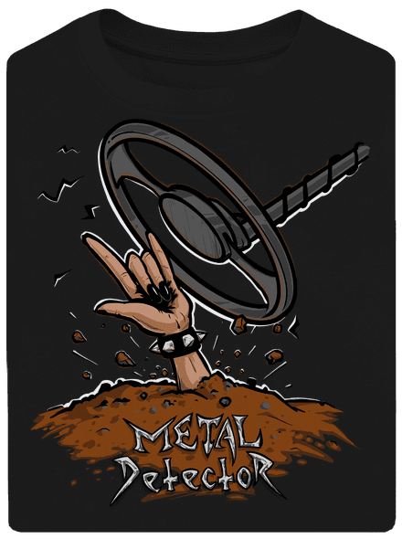 Metal detector unisex tričko oversized Black