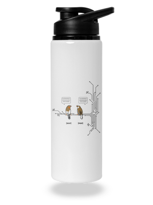 Beep and Peep flaša na vodu White