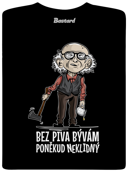 Neklidný bez piva pánske tričko Black