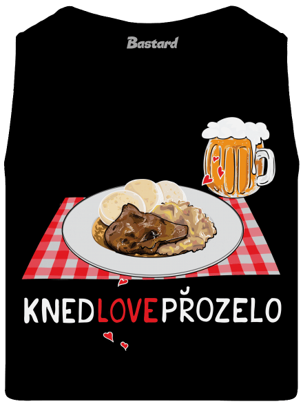 Knedlo vepřo zelo pánske tielko Black