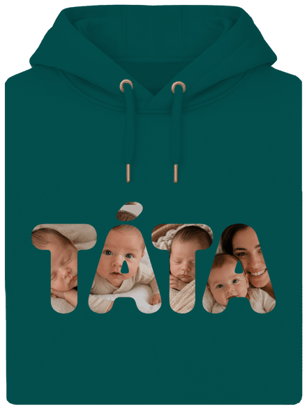 Nápis ocko z vlastných fotiek unisex mikina premium Emerald Green