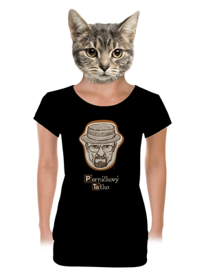 Perníčkový tatko a Perníček dámske tričko s lemom Black