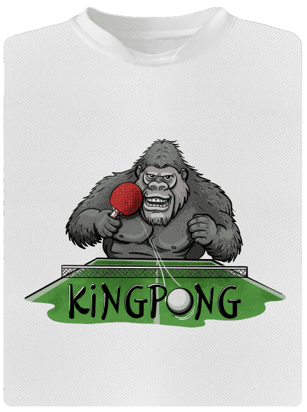 King pong detské športové tričko White