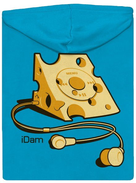 iDam dámska mikina na zips Blue Atol