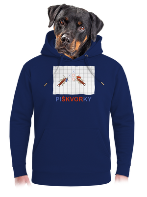 Škvorí piškvorky unisex mikina premium Navy