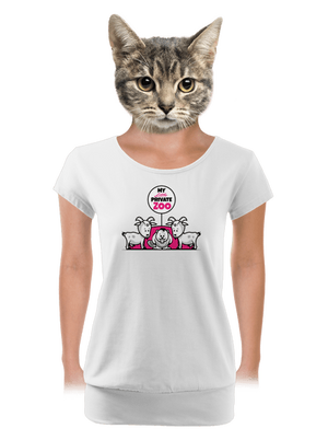 ZOO dámske tričko s lemom White