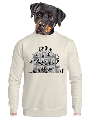 unisex mikina bez kapucne