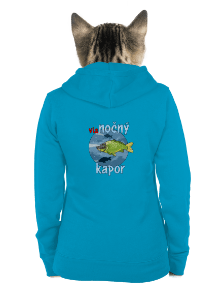 Vianočný kapor dámska mikina na zips Blue Atol