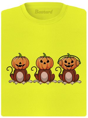 Halloween opičky dámske športové tričko Neon Yellow