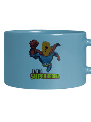 Tatko superhrdina hrnček makronka Blue Macaron