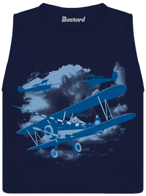 Rytieri nebies dámske tielko voľné Navy