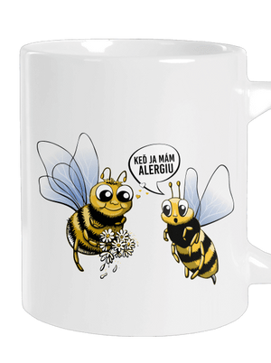 Alergická včielka veľký hrnček White