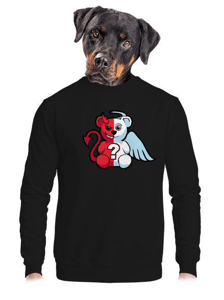 Anjel vs. diabol unisex mikina bez kapucne Black