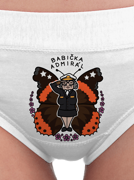 Babička admirál dámske nohavičky White