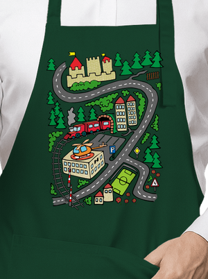 Cesta zástera Bottle Green