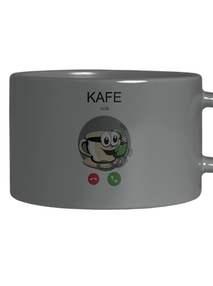 Kafe volá hrnček makronka Grey Macaron