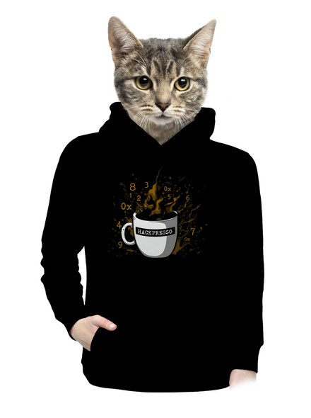 Hackpresso  dámska mikina klokanka Black
