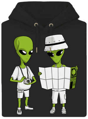 Mimozemšťania unisex mikina premium Dark Black