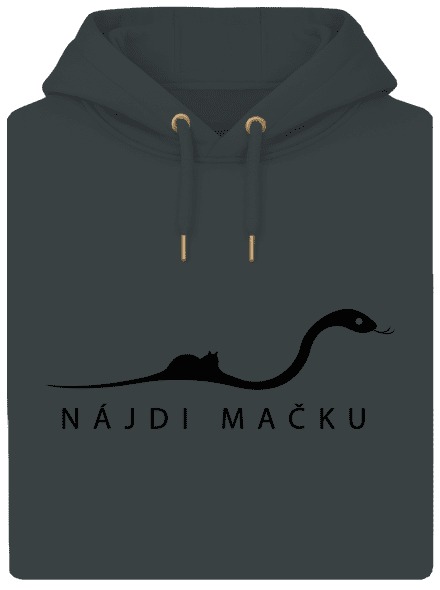 Nájdi mačku unisex mikina premium Charcoal