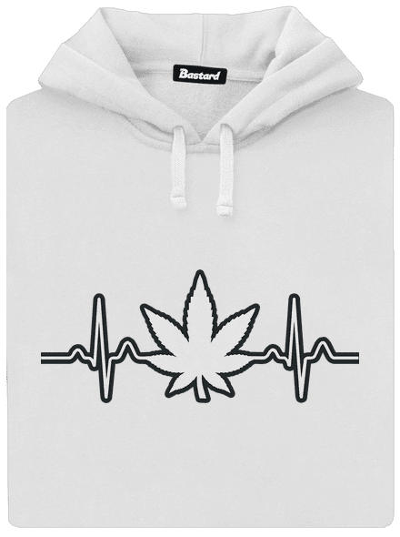 EKGanja dámska mikina klokanka White