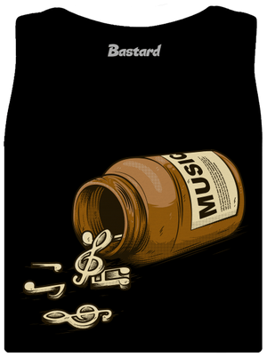 Music Pills dámske tielko klasické Black