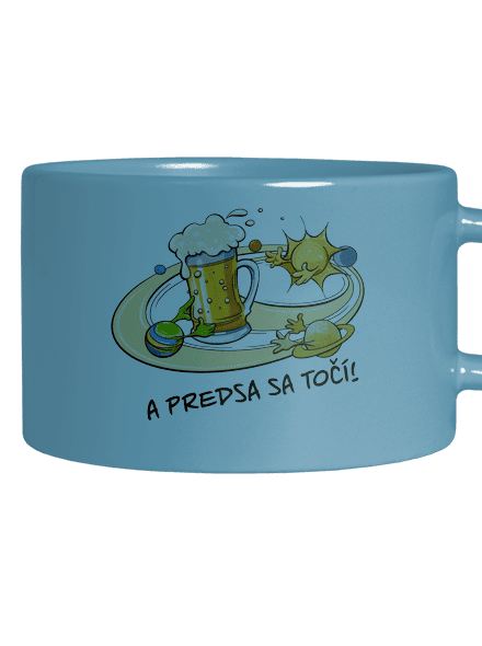A predsa sa točí! hrnček makronka Blue Macaron