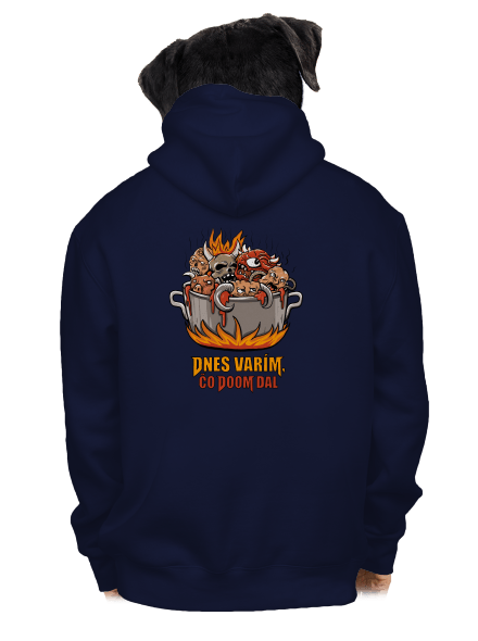 Čo Doom dal pánska mikina na zips Navy
