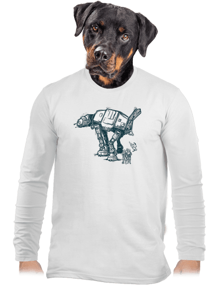 AT-AT pánske dlhý rukáv White