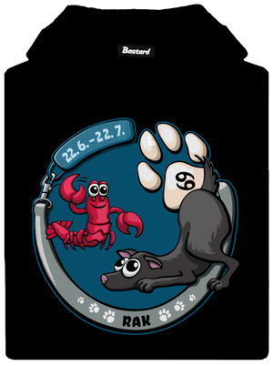 Psí horoskop: Rak dámska mikina klokanka Black