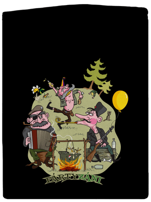 Pártyzáni dámska mikina na zips Black