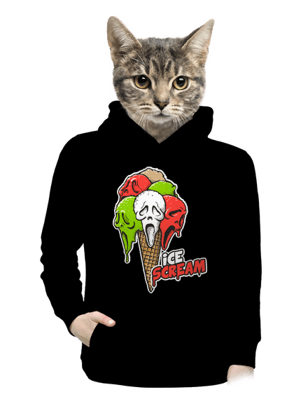 Ice Scream dámska mikina klokanka Black
