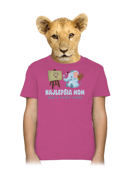Najlepšia mom detské tričko Fuchsia
