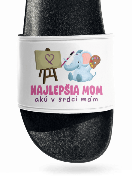 Najlepšia mom šľapky White