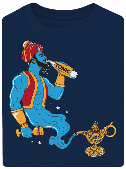 Gin a tonic unisex tričko oversized Midnight Blue