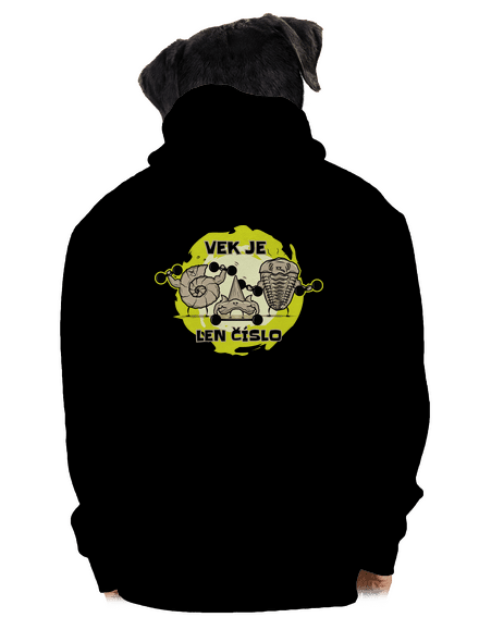 Vek je len číslo pánska mikina na zips Black