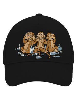 Trojnásobná opica šiltovka baseballka Black